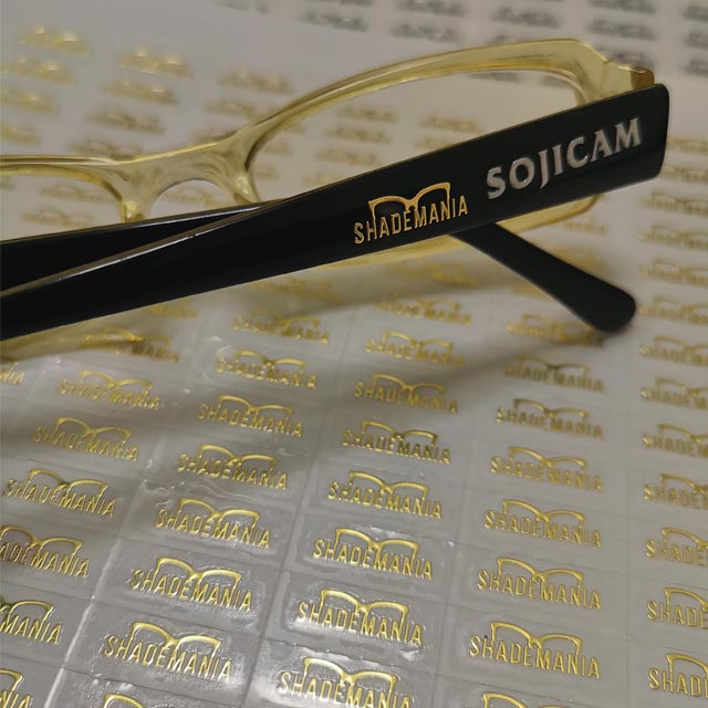 2020 New Design High Quality Clear Logo Sticker Metal Label For Sunglasses